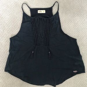 Navy Blue Hollister Top